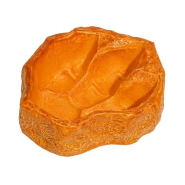 Imagem de Fxzqgnh Bebedouro para Répteis, Comedouro, Ornamento, Acessório, Bandeja, Bacia Decorativa para Alimentação, Prato para Alimentar Sapos, Tartarugas, Casa, Laranja