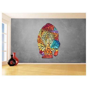 Imagem de Papel De Parede 3D Animais Pop Art Onça Pintada 3,5M Pxa96 - Você Deco