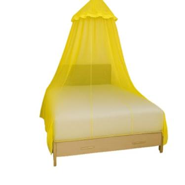 Imagem de Mosquiteiro de Teto Rendinha Casal, Queen e Solteiro com Elástico – Proteção Contra Mosquitos e Toque Decorativo(Amarelo,Box Queen)