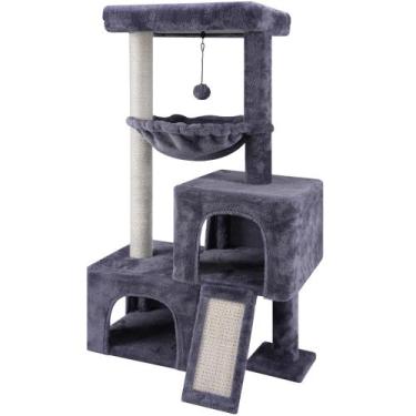 Imagem de Torre para Gatos AIWIKIDE 95 cm con Dos Condominios para Gatos en Gris