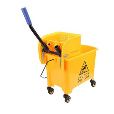 Imagem de Generic Balde de Esfregão, Espremedor de Prensa Lateral de 20L Balde de Esfregão Comercial Com Rodas e Alça, para Limpeza de Piso Em Restaurantes, Escritórios, Locais Industriais