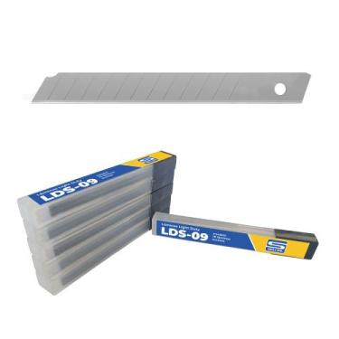 Imagem de Lâmina Estreita para Estilete LDS-09 Seller 9mm Aço Carbono  Kit com 6