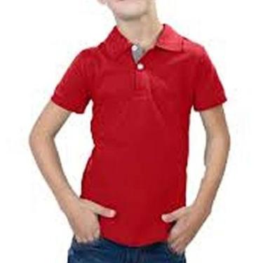 Imagem de Camisa Polo Juvenil Menino Ogochi Essencial Slim Vermelha-Masculino