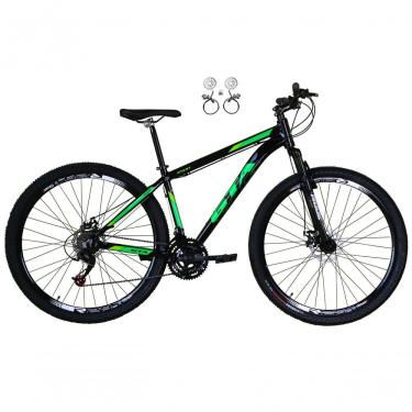 Imagem de Bicicleta Aro 29 Gta Start Freio Hidráulico 21v Alumínio Mountain Bike Garfo Suspensão preto-Verde Tam: 19