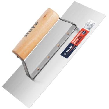 Imagem de Desempenadeira De Aço Lisa e Cabo em Madeira Com Haste de Fixaçao Fechado | Atlas