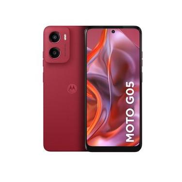 Imagem de Smartphone Motorola Moto G05 4G Tela 6,7” HD+ 256GB Câmera 50MP Vermelho