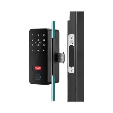 Imagem de Fechadura Eletrônica Inteligente Para Porta De Vidro Tuya Bluetooth Co