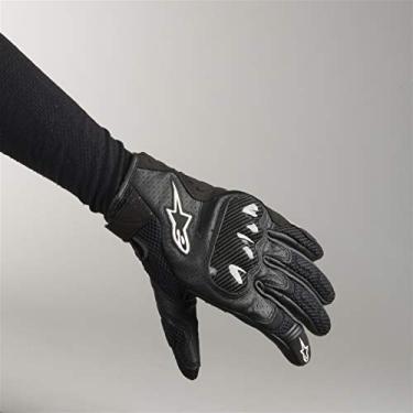 Imagem de Luva de couro para motocicleta preta Sz M Alpinestars SMX-1 Air V2