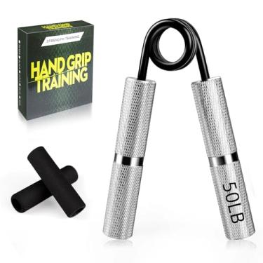 Imagem de UUJOME Treinador de força de aderência de metal 22,7 kg - fortalecedor de mão antiderrapante - Fortalecedor de antebraço para construção muscular, treinamento de sensibilidade das mãos, exercícios de