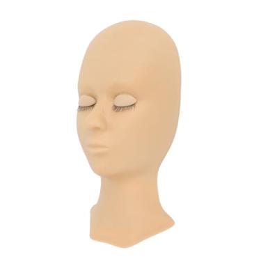 Imagem de Yinhing Manequim de Extensão de Cílios Com Boneca de Pálpebra de Substituição de Silicone para Extensões de Cílios Profissionais Design de Pálpebra de Dobra única na Cor Pele para Sessões de Prática e Treinamento