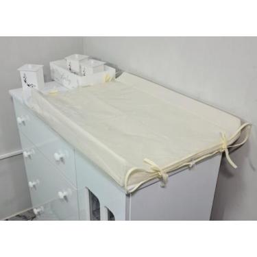 Imagem de Trocador De Cômoda Anatômico Americano Plastificado Palha - POLYBABY