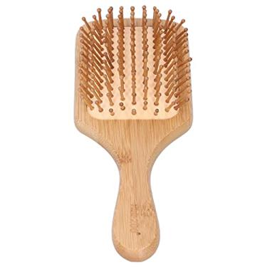 Imagem de Yinhing Escova de Cabelo de Bambu Pente Suave Escova de Massagem do Couro Cabeludo Desembaraçar Ferramenta de Estilo de Cabelo para Cabelos Cacheados e Retos Material de Bambu