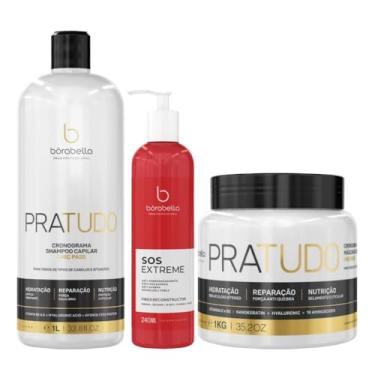 Imagem de Borabella Shampoo Pratudo 1L + SOS Extreme Reconstrutor 240ml + Máscara Pratudo 1kg