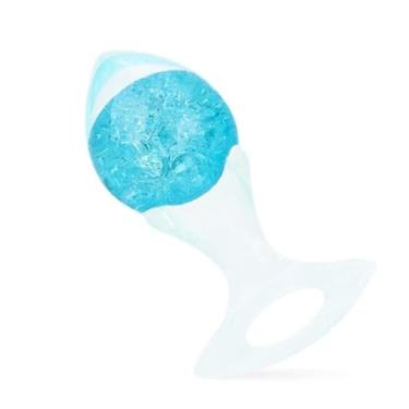 Imagem de Plug Anal Seta Pequeno Em Silicone Com Esfera De Vidro Interno Acessório Íntimo Brinquedo Sexual PL147P (AZUL CÉU)