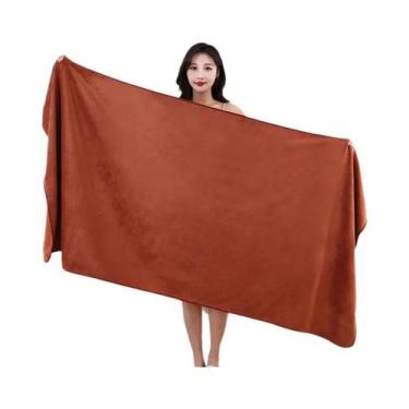 Imagem de Toalha De Banho Grande E Grossa De Microfibra Super Absorvente De Seca