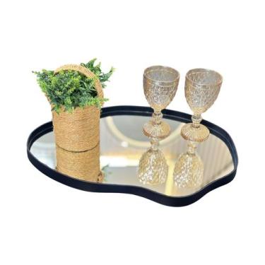 Imagem de Bandeja Orgânica GRANDE Espelhada material ecológico Decorativa Modelo