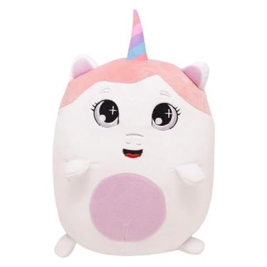 Imagem de Zonacriativa - Pelúcia Puffy Unicórnio (28cm) | Toque macio em malha, enchimento em fibra siliconada | Ideal para cochilinho, decoração mágica e para colecionar