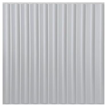 Imagem de Placa Painel Ripada 50x50cm - kit 20 peças 5m²(Ripado branco)