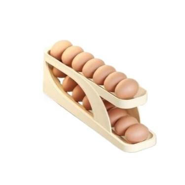 Imagem de Porta Ovos Dispenser 2-4 Andares até 30 Ovos Organizador Bandeja De Geladeira(2 andares)