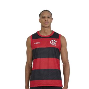 Imagem de Camisa Flamengo Regata Presença Rubro Negro - Masculino, GG, Vermelho,