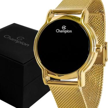 Imagem de Relógio Champion Led Digital Feminino Dourado Garantia 1 Ano