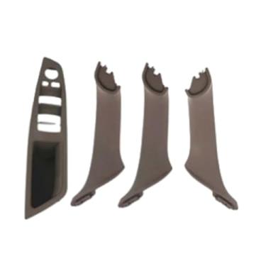 Imagem de Maçaneta da porta interna do carro Puxe a tampa do painel do apoio de braço Substituição da unidade esquerda LHD Compatível com BMW Série 5 F10 F18 520i 525i 528i 2010 2011-2016(Mocha 4Pcs)