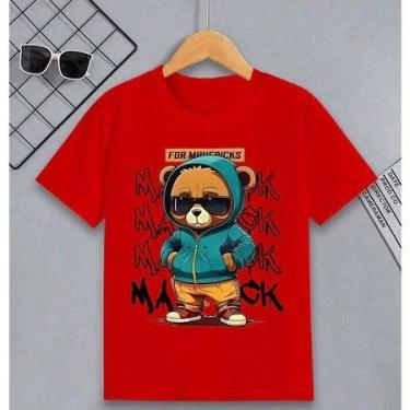Imagem de Camiseta Infantil Estampa Urso Maverick em Algodão para Menino ou Meni