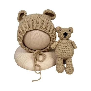 Imagem de Conjunto De Roupa De Urso Para Bebê Recém-Nascido, Macacão De Tricô, C