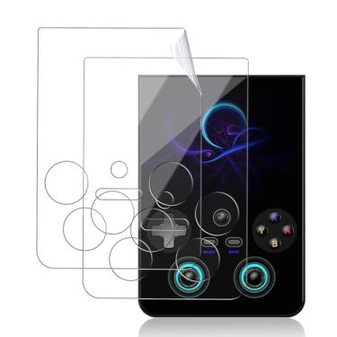 Imagem de Oshmirian Pacote com 2 protetores de tela para Anbernic RG477V – Película TPU macia, antiarranhões, anti-impressões digitais, protetor de tela flexível transparente HD para console portátil Anbernic