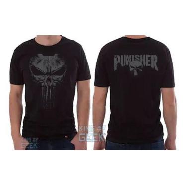 Imagem de Camiseta The Punisher Justiceiro Caveira Geek Frente Costas - KING OF 