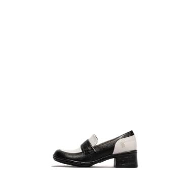 Imagem de FLY London Mocassim feminino Elam574fly, Preto/branco, 7.5-8