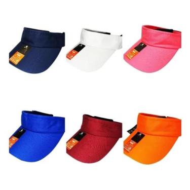 Imagem de Kit 10 Viseira Dri-fit Lisa Unissex Atacado  Verão Vôlei Praia Caminha