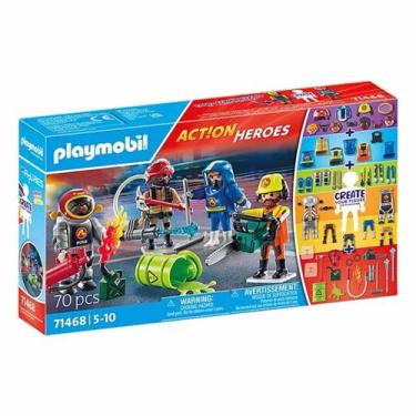 Imagem de Playmobil My Figures Action Heroes Pack Bombeiros - 71468 - Sunny Brin