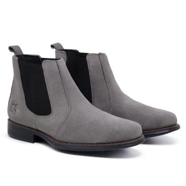 Imagem de Botina Chelsea Masculina em Couro Legítimo Camurça Nobuck Bota Casual 