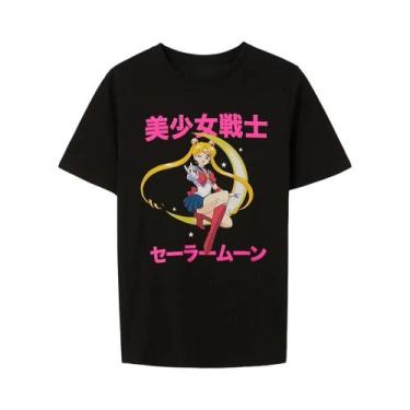 Imagem de Camiseta Gráfica Unissex Dos Anos 90 Sailor Moon Verão Algodão Streetw