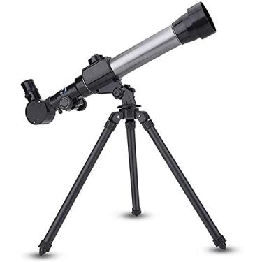 Imagem de AkosOL Telescópio astronômico espacial monocular ao ar livre com tripé portátil, telescópio de mira para crianças