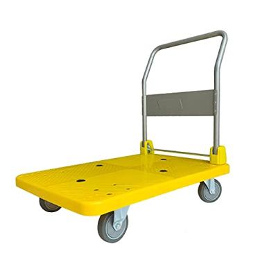 Imagem de Carrinho de mesa dobrável resistente com rodas giratórias de 20 cm, alça de metal - transporte silencioso para bagagem, viagem, itens domésticos e cargas pesadas, caminhão utilitário portátil de 90 x