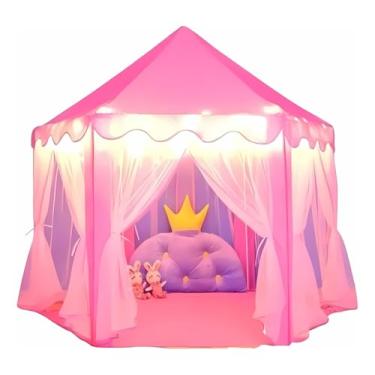 Imagem de Tenda Infantil Dobrável com Luzes de LED Baby Bear Cor Rosa