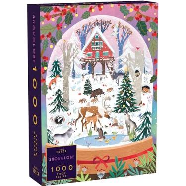 Imagem de Elena Essex Quebra-cabeça de Natal - Snowglobe, quebra-cabeças de 1000 peças para adultos, quebra-cabeças para adultos 1000, quebra-cabeça de natal com animal de neve, cenário de inverno, tamanho 70 x