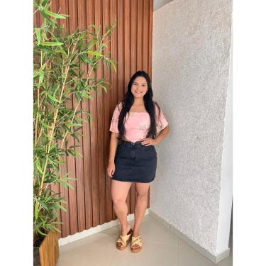 Imagem de Saia Jeans Preto Com Cinto Barra Feita Bolsos Crisconf-Feminino