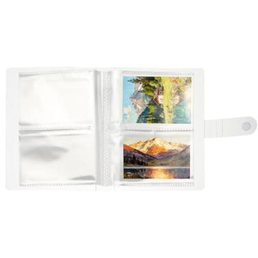 Imagem de PATIKIL Suporte de cartão de índice 3 x 4, 1 pacote com fichário transparente para cartões de memória, organizador de 40 páginas, 160 cartões, pasta de plástico para cadernos e caderno de receitas