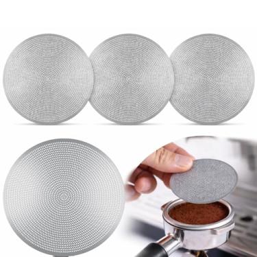 Imagem de 3 peças de tela de disco expresso de 58 mm - disco expresso ultrafino de 0,2 mm, filtro de café reutilizável de aço inoxidável, compatível com máquina de café expresso cesta de filtro de 58 mm