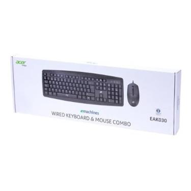 Imagem de Acer Teclado e Mouse Com Fio USB, Layout ABNT2, Design Ergonômico, Conexão Plug and Play, Modelo EAK030, Preto