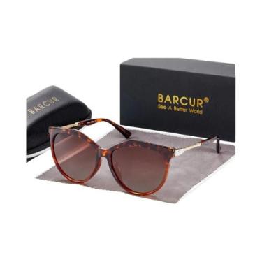 Imagem de Óculos de Sol BARCUR - Formato Gatinho Redondo com Lentes Polarizadas,