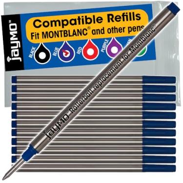 Imagem de Jaymo Substituição para Montblanc 105159 - Mede 113 mm de comprimento - Refil de caneta esferográfica - 12 azul