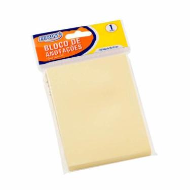 Imagem de Bloco de Anotações 76x102mm Amarelo BRW 01un com 100fls