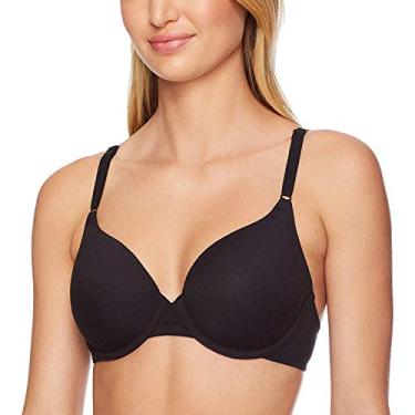 Imagem de Warner's Sutiã feminino super macio com aro de renda nas costas, Preto rico, 34C