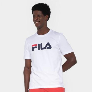 Imagem de Camiseta Fila Letter Premium III Masculina, Branco, Marinho, P