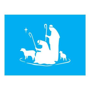 Imagem de Stencil Tamako Presépio Natal 15X20cm Ref A2038