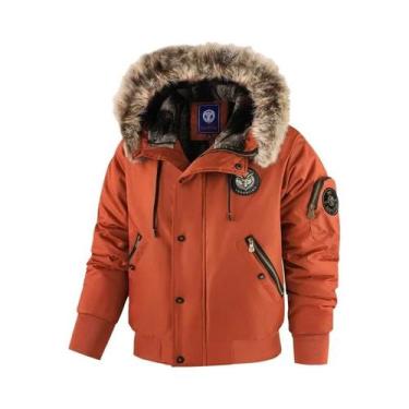 Imagem de Jaqueta Masculina De Inverno Preta Acolchoada Com Capuz Removível, Cor